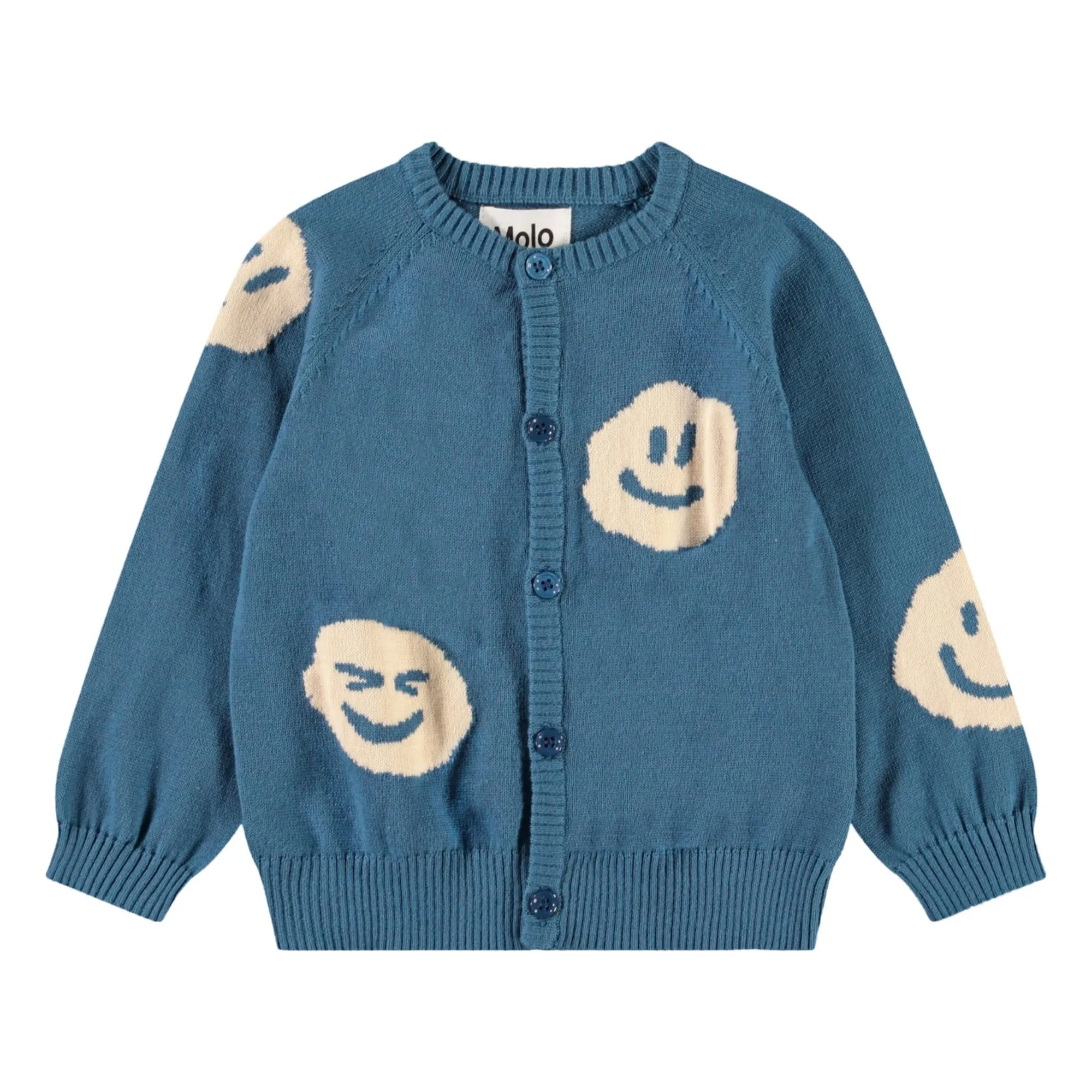 Cardigan Brody Coton Bio | Bleu canard- Image produit n°0