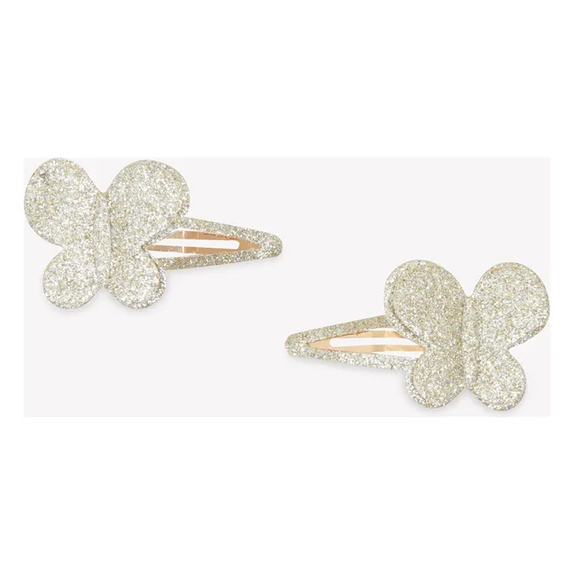 Barrettes Papillons | Doré