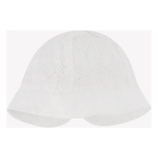 Openwork hat | White