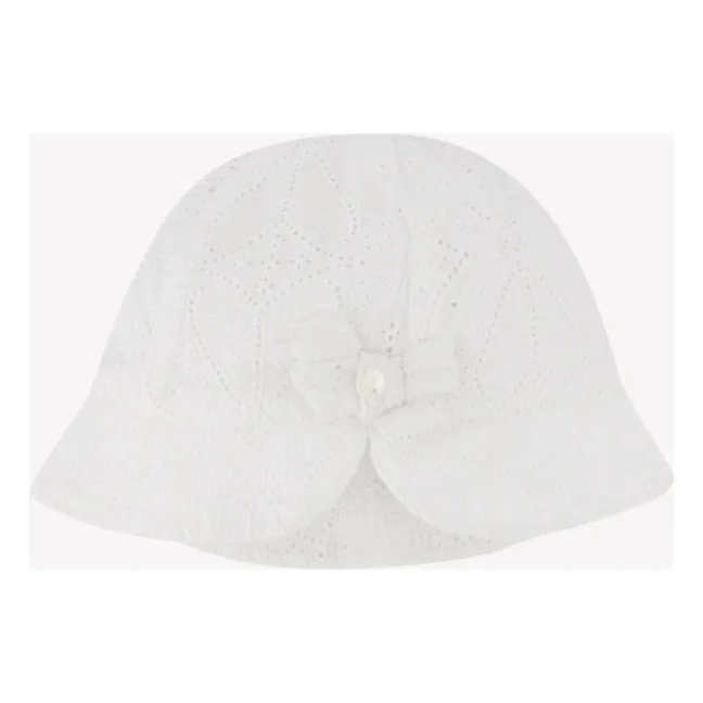Openwork hat | White