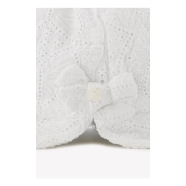 Openwork hat | White