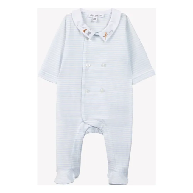 Pyjama Streifen | Hellblau