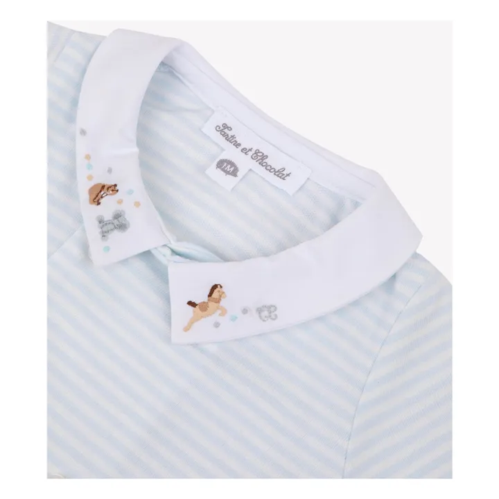 Pyjama Rayures | Bleu Clair- Image produit n°2