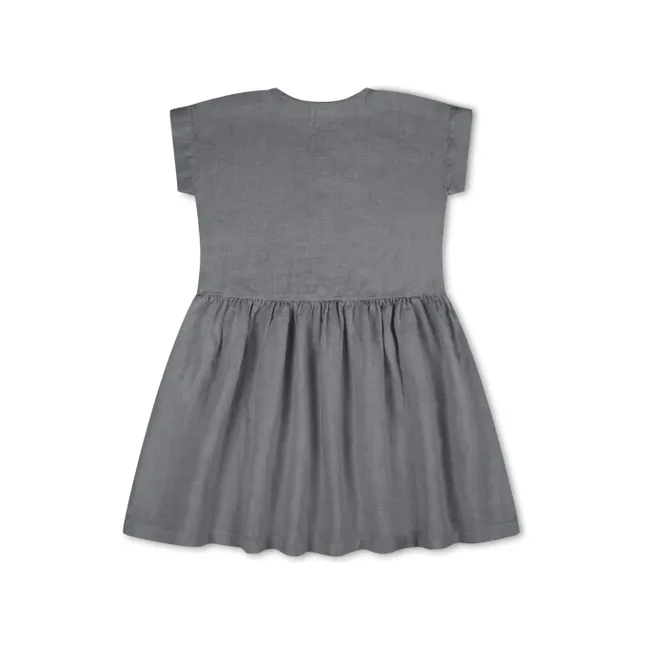 Linen Dress | Grey blue