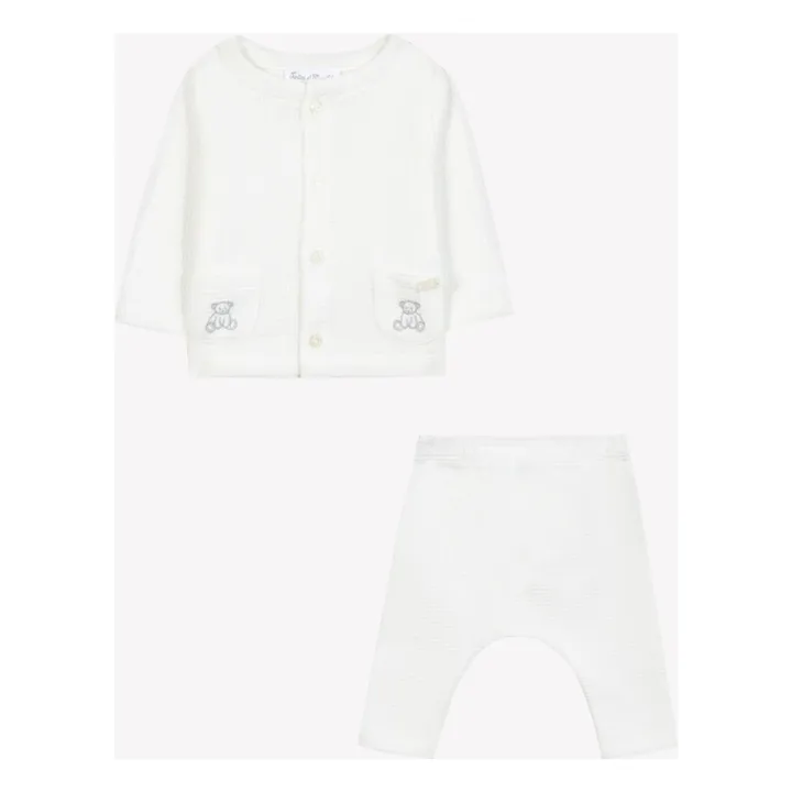 Ensemble Gilet et Legging Brodé | Nacre- Image produit n°1