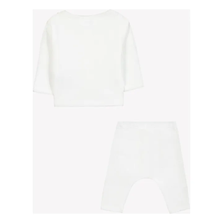 Ensemble Gilet et Legging Brodé | Nacre- Image produit n°2