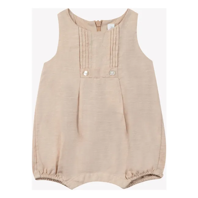 Strampelanzug Leinen | Beige