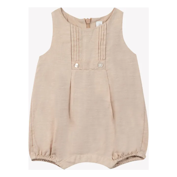 Barboteuse Lin | Beige- Image produit n°0
