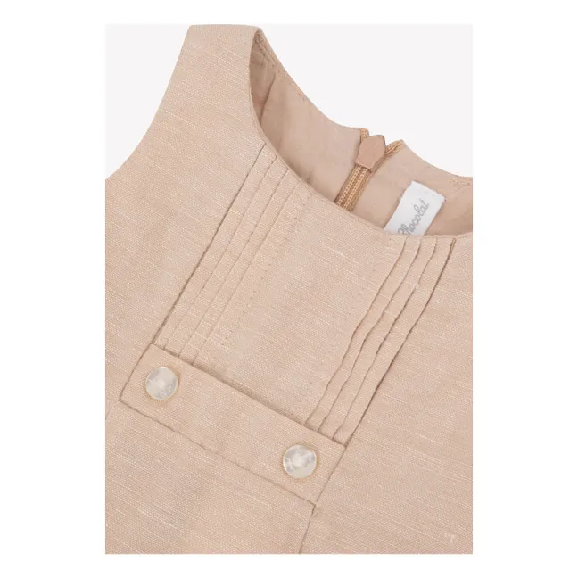 Strampelanzug Leinen | Beige