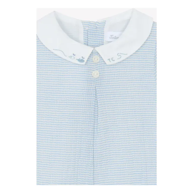 Stripes romper | Light Blue