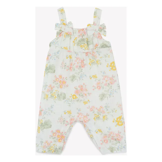 Salopette floreale | Avorio