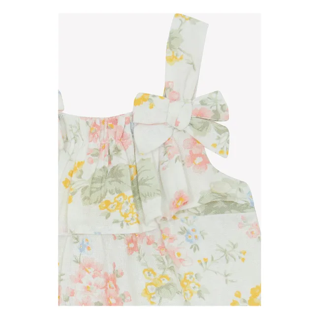 Latzhose Blume | Elfenbeinfarben