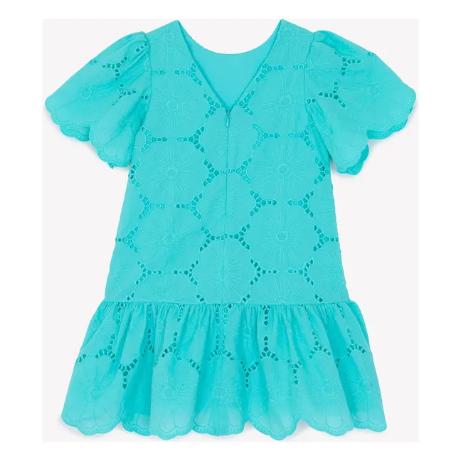 Robe Camomille Volants | Turquoise