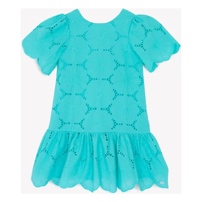 Robe Camomille Volants | Turquoise