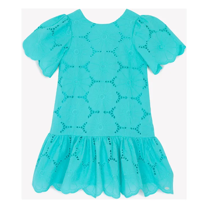 Robe Camomille Volants | Turquoise- Image produit n°0