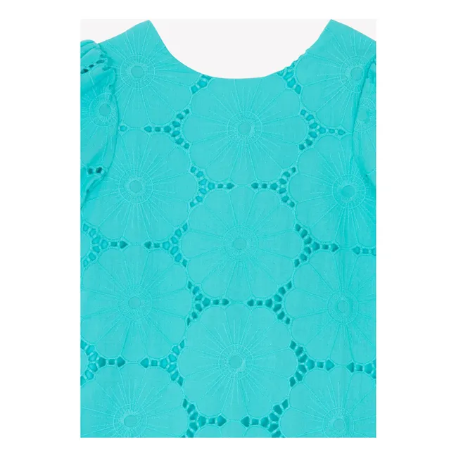 Robe Camomille Volants | Turquoise