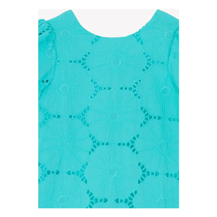 Robe Camomille Volants | Turquoise- Image produit n°4
