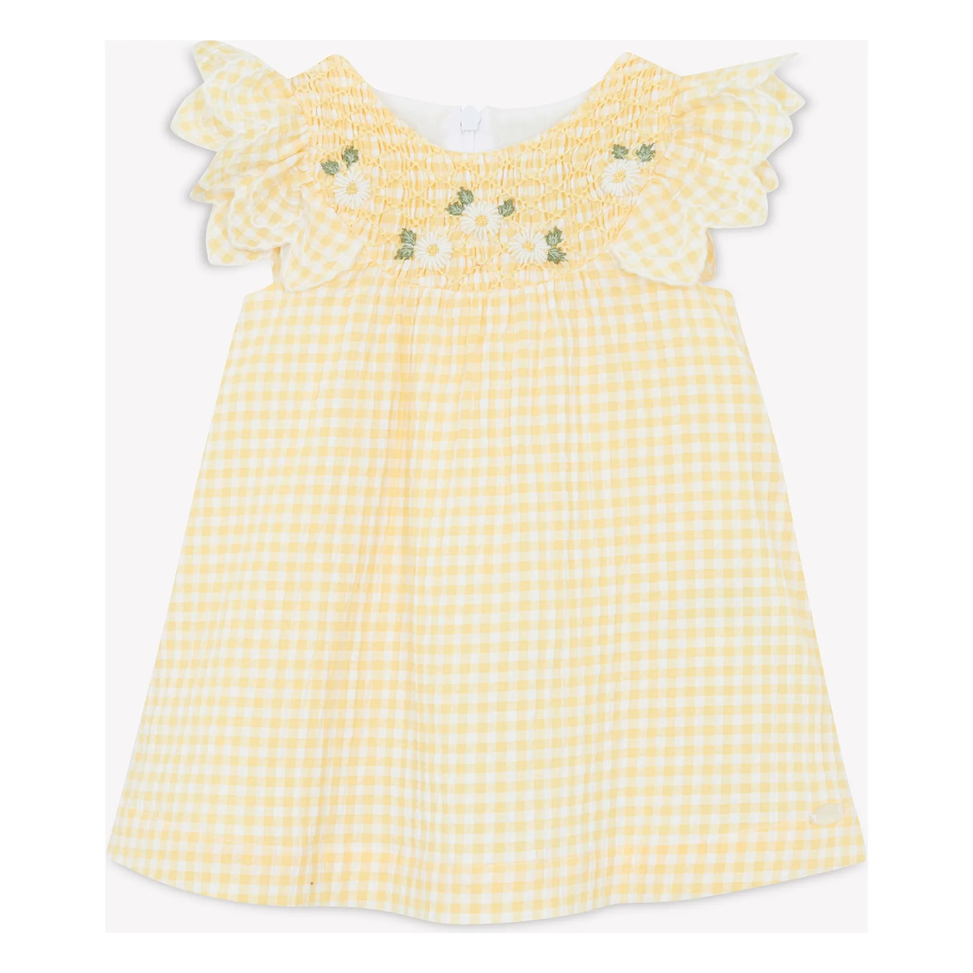 Tartine Et Chocolat Women's Pale Yellow Gingham Dress