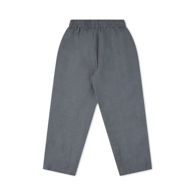 Pantalon Lin | Bleu gris