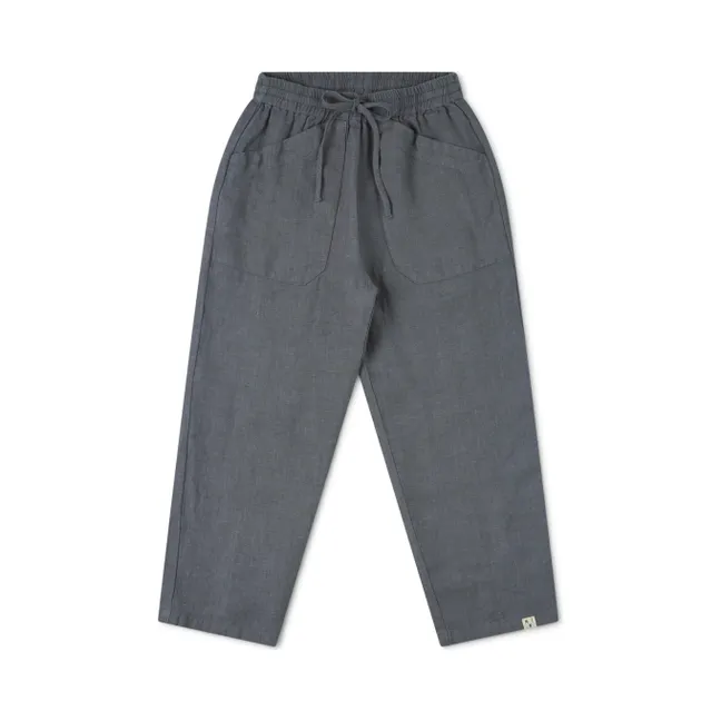 Linen Pants | Grey blue