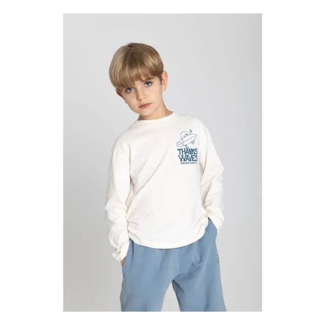 T-shirt a maniche lunghe Cotone biologico | Ecru