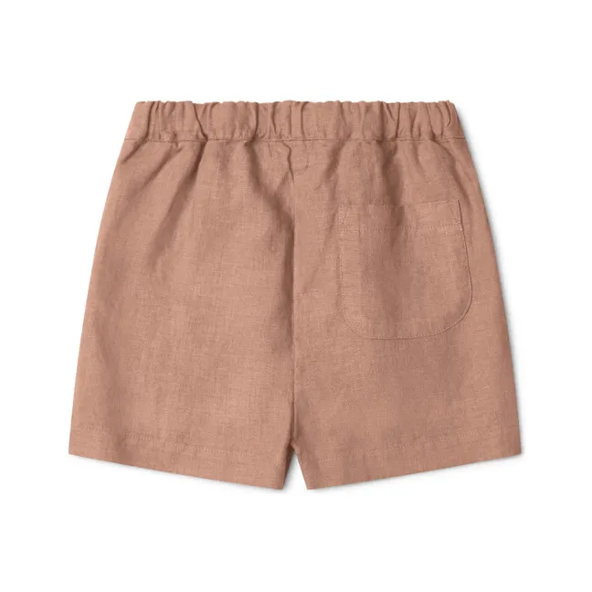 Linen Shorts | Pale pink