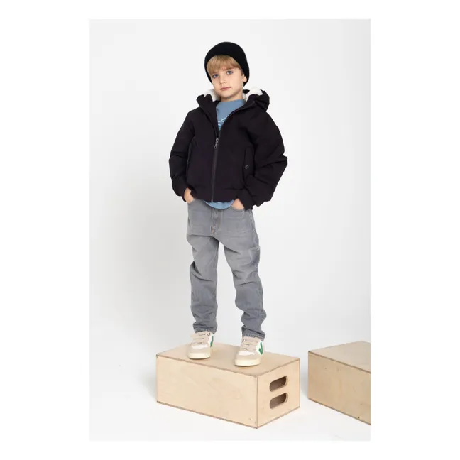 Giacca corta in pile | Nero