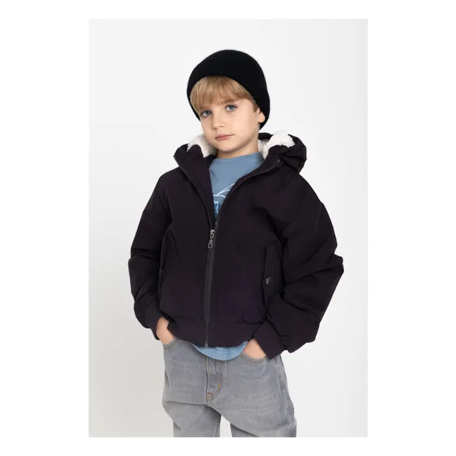 Giacca corta in pile | Nero