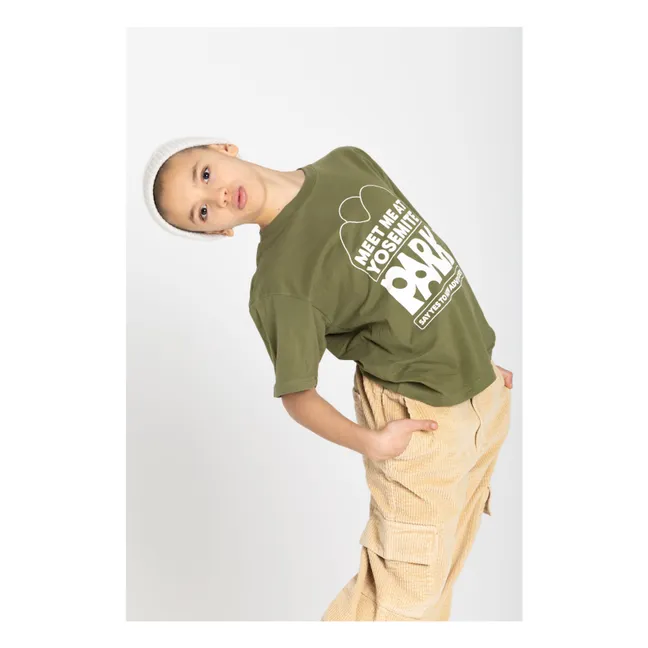 T-shirt Manches Courte Coton Bio | Vert kaki