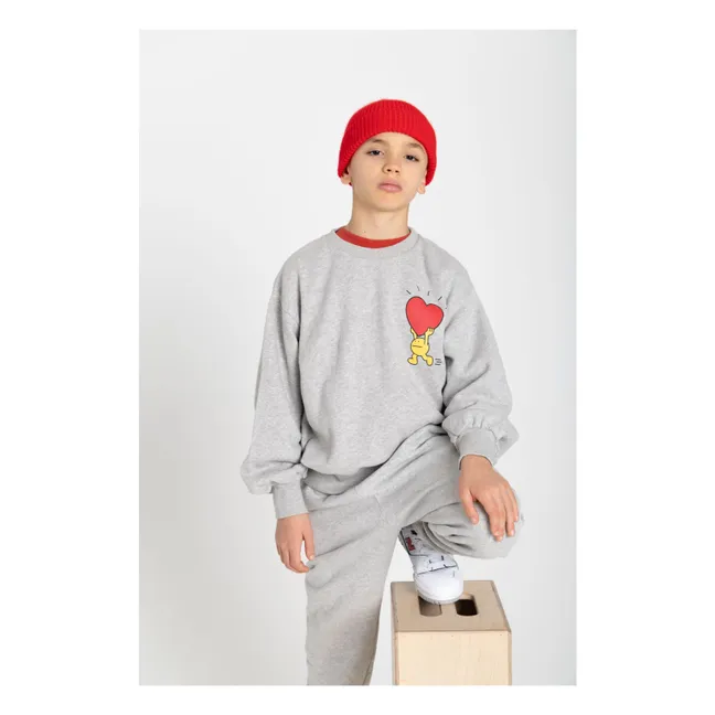Sweatshirt mit Rundhalsausschnitt SHOBU | Grau Meliert