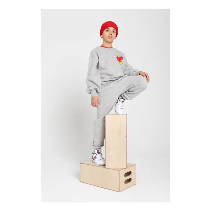 Sweatshirt col rond SHOBU | Gris chiné- Image produit n°2