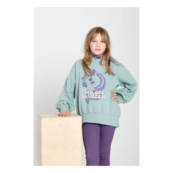 Sweatshirt col rond | Sauge- Image produit n°1