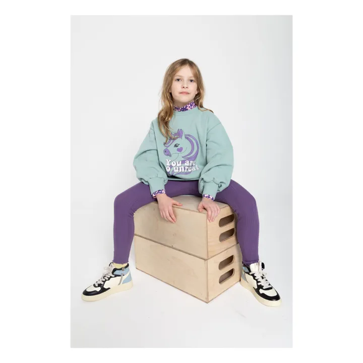 Sweatshirt col rond | Sauge- Image produit n°2
