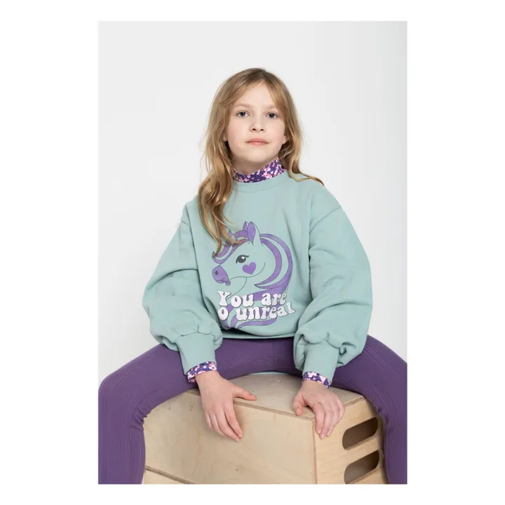 Sweatshirt col rond | Sauge- Image produit n°4