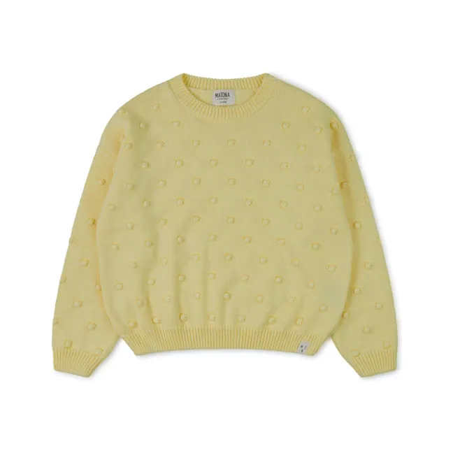 Popcorn sweater | Pale yellow