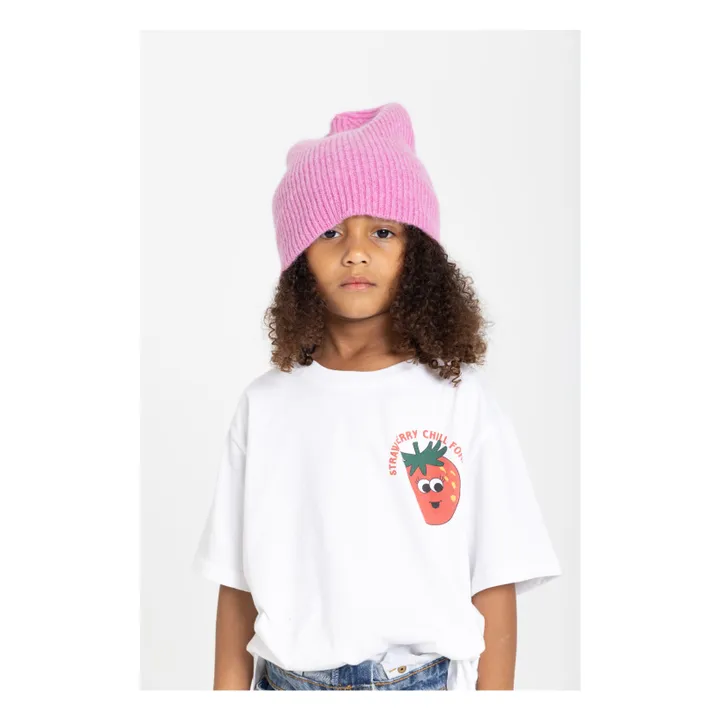 T-shirt Manches Courte Coton Bio STRAWBERRY | Blanc- Image produit n°1