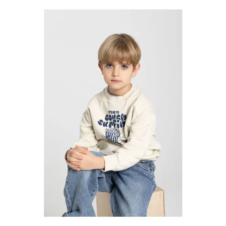 Sweatshirt col rond | Naturel- Image produit n°1