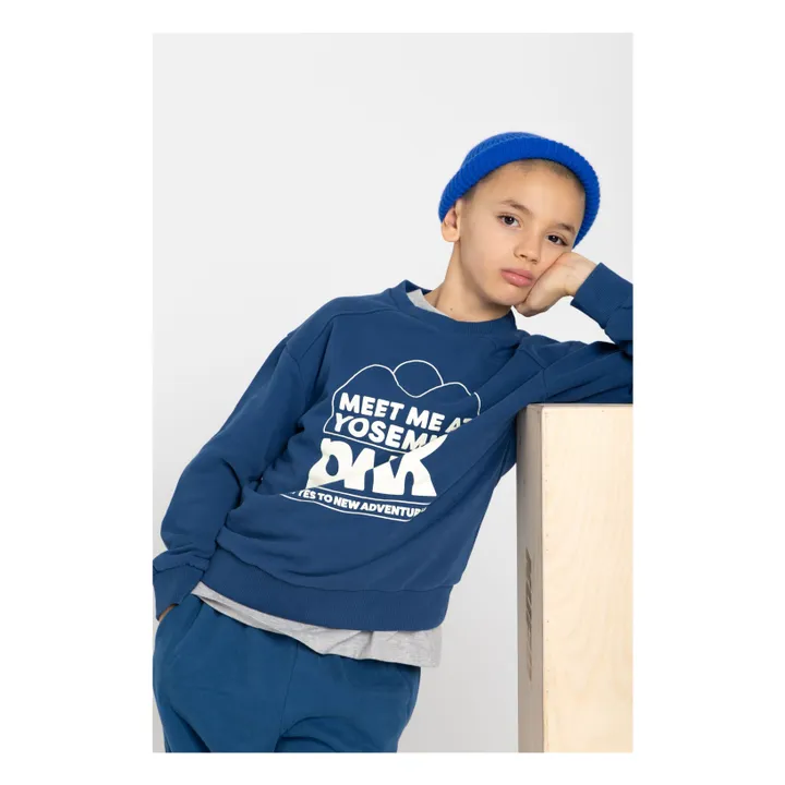 Sweatshirt col rond | Bleu nuit- Image produit n°1