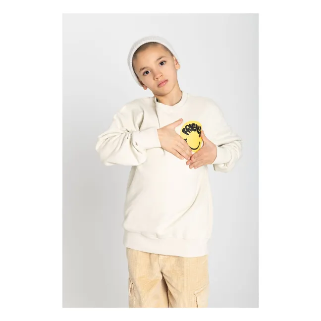 Sweatshirt mit Rundhalsausschnitt | Natur