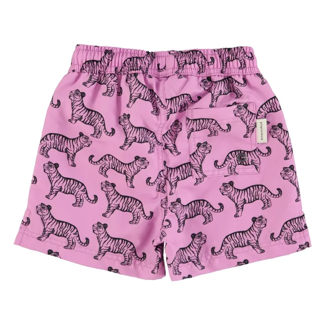 Badeshorts Tiger aus recycelten Fasern | Flieder