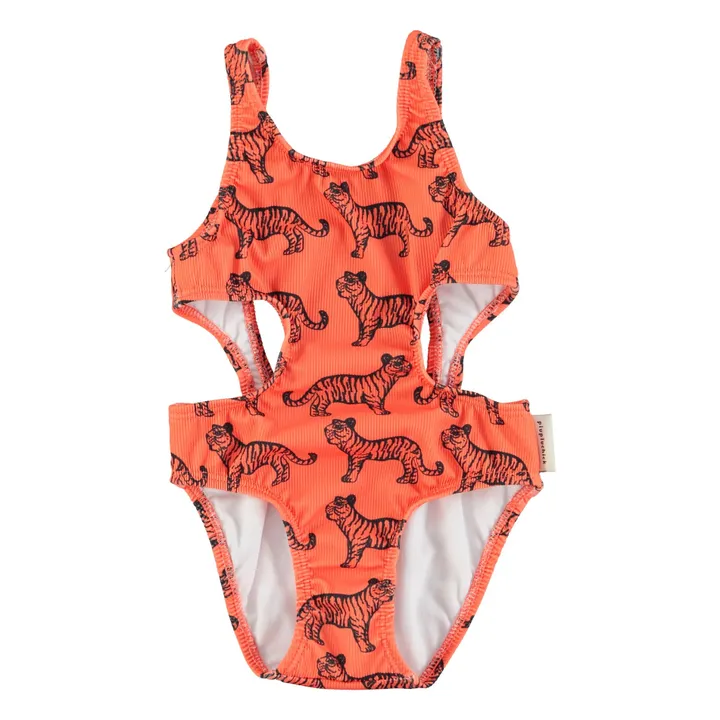 Maillot de Bain Tiger Fibres Recyclées | Orange- Image produit n°0