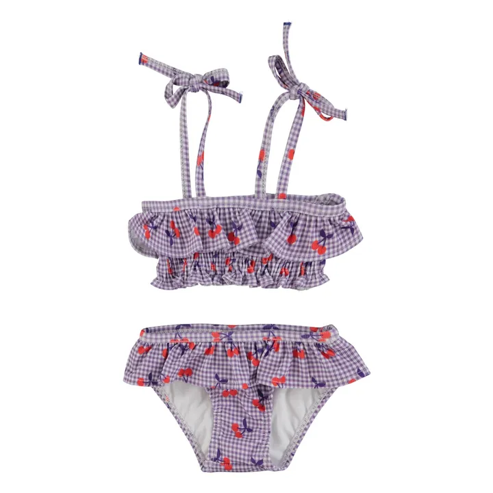 Bañador 2 piezas Cherry Fibras recicladas | Violeta- Imagen del producto n°0