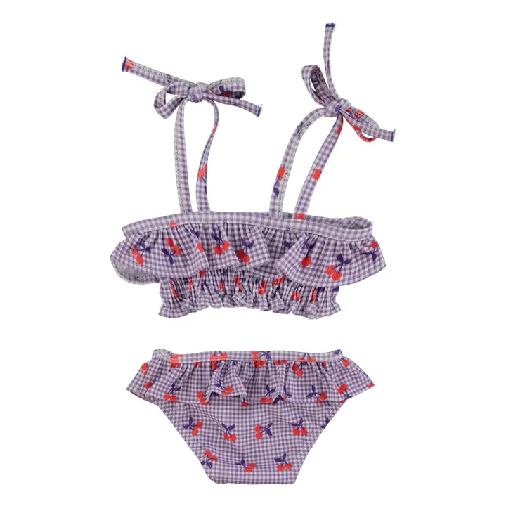 Bañador 2 piezas Cherry Fibras recicladas | Violeta- Imagen del producto n°3