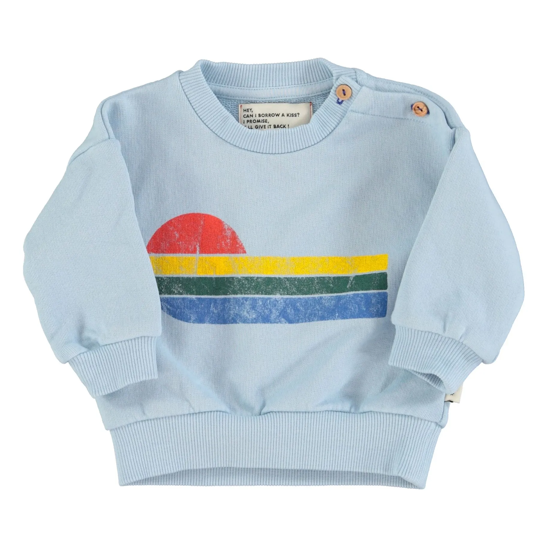 Eighties organic cotton sweatshirt | Light Blue- Product image n°4