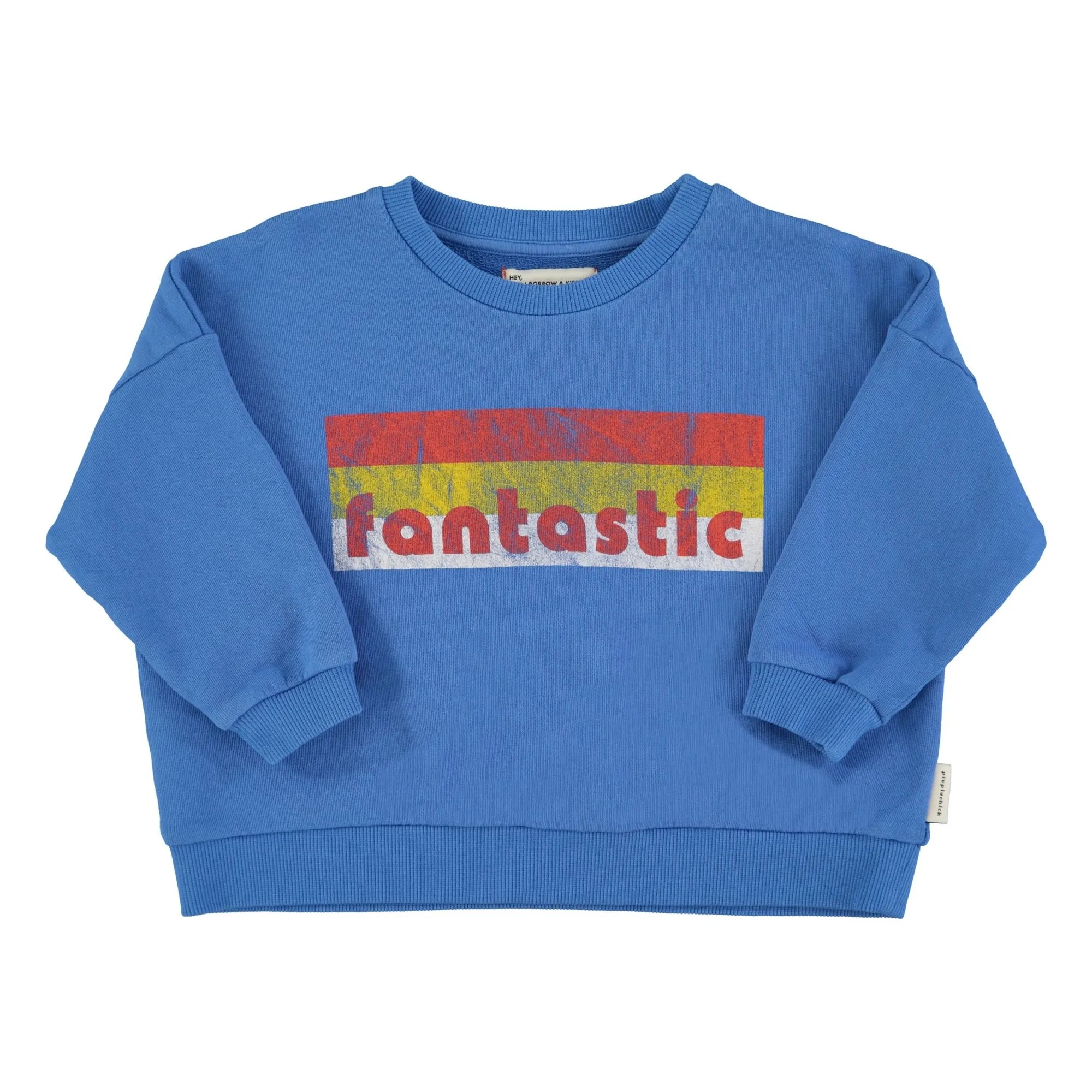 Fantastic organic cotton sweatshirt | Blue- Product image n°0