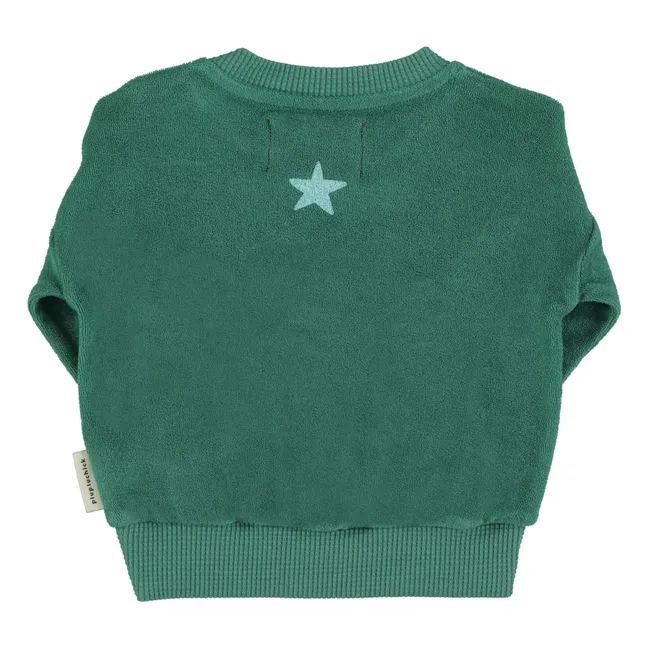 Sudadera con logotipo de rizo orgánico | Verde
