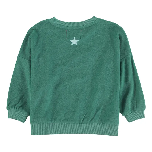 Sudadera con logotipo de rizo orgánico | Verde