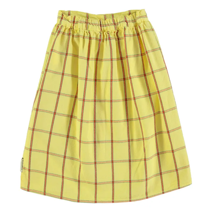 Carreaux skirt  | Pale yellow- Product image n°3