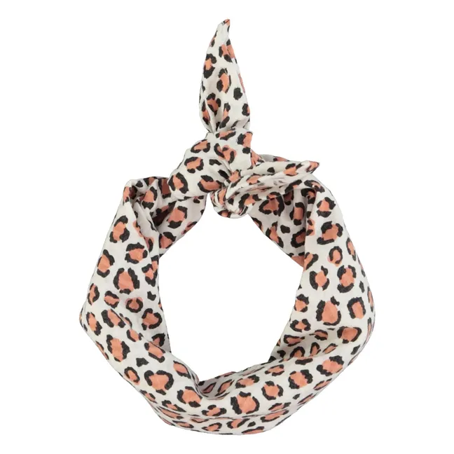 Bandana de leopardo de algodón orgánico | Crudo