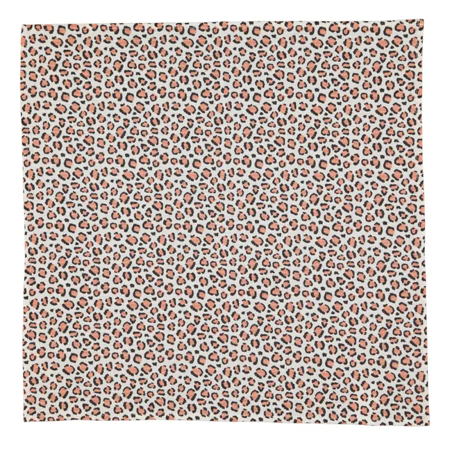 Bandana de leopardo de algodón orgánico | Crudo